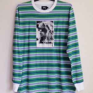 Unisex stussy stripped tee